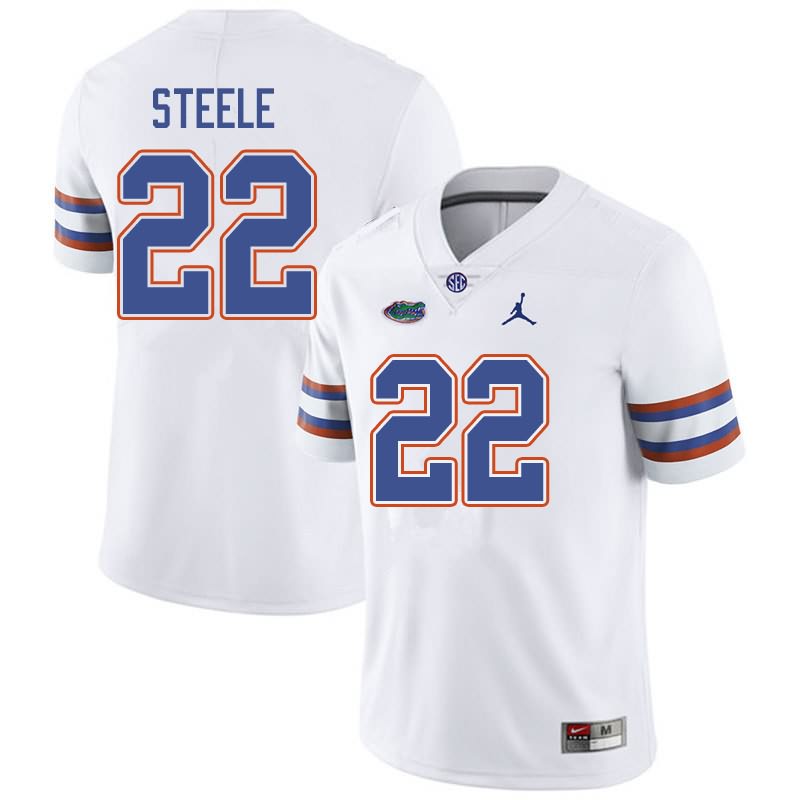 NCAA Florida Gators Chris Steele Men's #22 Jordan Brand White Stitched Authentic College Football Jersey SHY7164CO